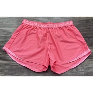 Under Armour Women's Play Up Shorts Gymcore Activewear Sporty Quick Dry Hot Pink